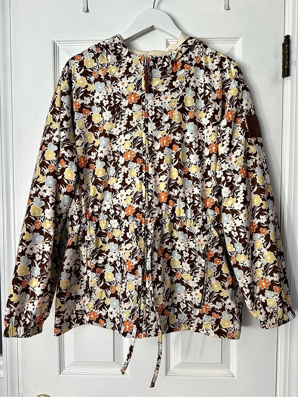 Tory Burch Tory Sport Reversible Floral Hooded Jacket